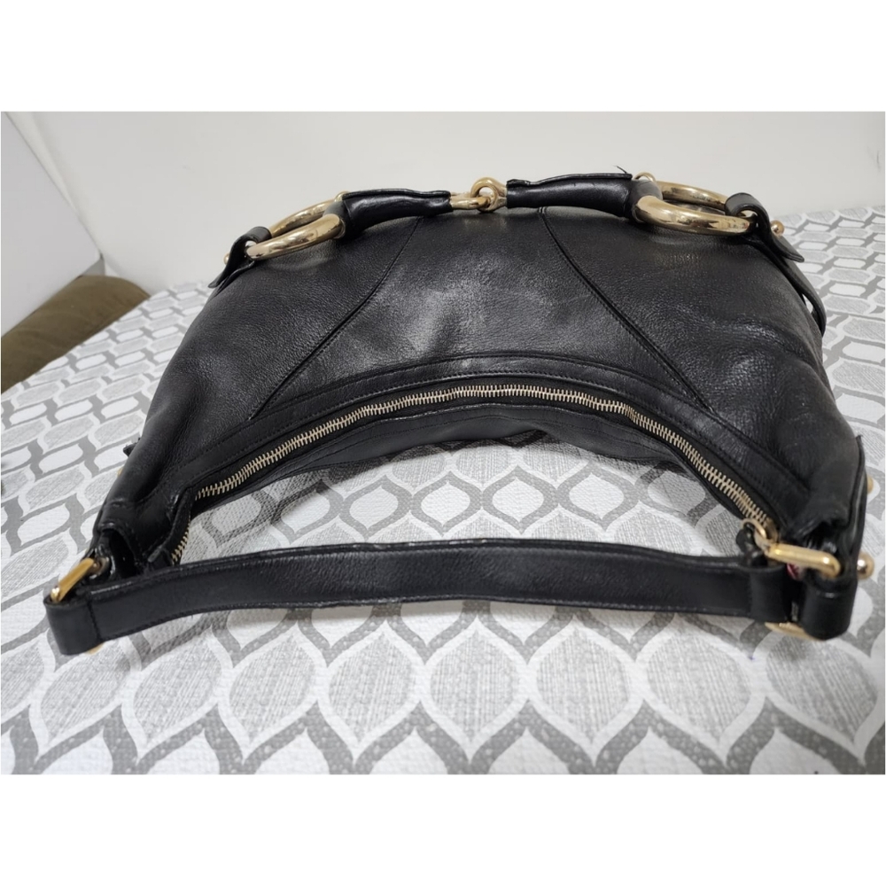 Gucci Leather Heritage Horsebit Hobo Bag Black - Picture 11 of 12